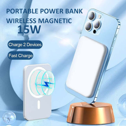 💥15W Schnellladung Portabler Drahtloser Magnetisches Powerbank