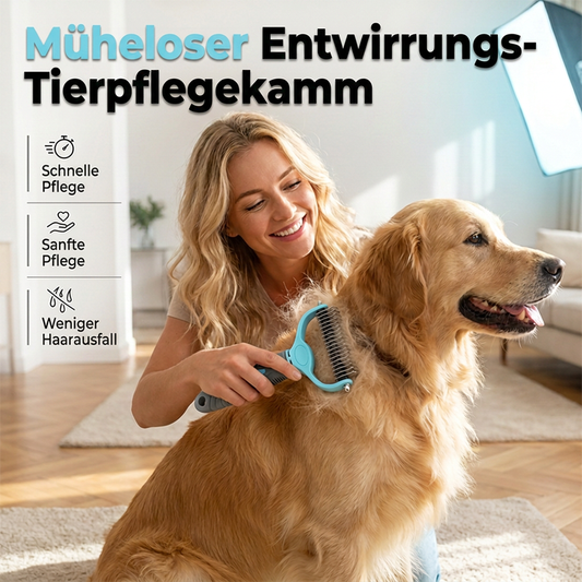 Doppelseitiger Fellpflegerechen für Hunde und Katzen