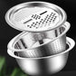 🥣 50% RABATT! 🥗 3-in-1 Set mit Schüssel, Abtropfschale & Reibe – Integrierter Abtropfkorb Zum Waschen, Abtropfen & Mischen Für Eine Effiziente Küche ✨