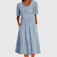 🔥 50% RABATT! 👗 Elegantes Damen Sommerkleid mit Streifenmuster – Bequemes Kleid mit Modernem Print