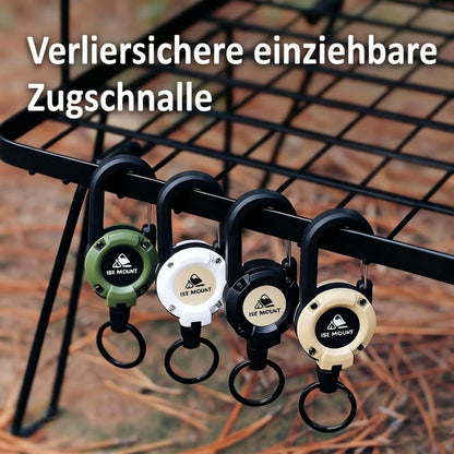 3-in-1 Multifunktions-Schlüsselanhänger mit Karabiner und ausziehbarem Jojo