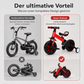 🚲✨ 3-in-1 Kinderdreirad – Ultraleichtes (2,8 kg) & faltbares Design für unterwegs | Vom Laufrad zum Bollerwagen