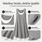 🎁Letzter Tag der Aktion: 50% Rabatt🔥 Lässiges, lockeres, ärmelloses Tanktop-Kleid in Layering-Optik für Damen