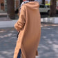 🍂Räumungsverkauf🍁Lange, lässige, einfarbige Damenjacke mit Kapuze