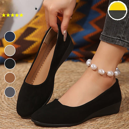 🩰Elegante, leichte, rutschfeste Keilschuhe mit niedrigem Absatz