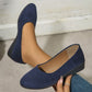 🩰Elegante, leichte, rutschfeste Keilschuhe mit niedrigem Absatz