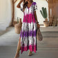 🏖️🌸Sommer Heiß Verkauf 60% Rabatt💃Kausal V-Ausschnitt Gradient Kleid für Damen