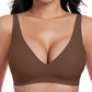 ⏳Begrenzte Zeit 49% Rabatt💥Nahtloser Push-up-BH mit tiefem V-Ausschnitt und ohne Bügel