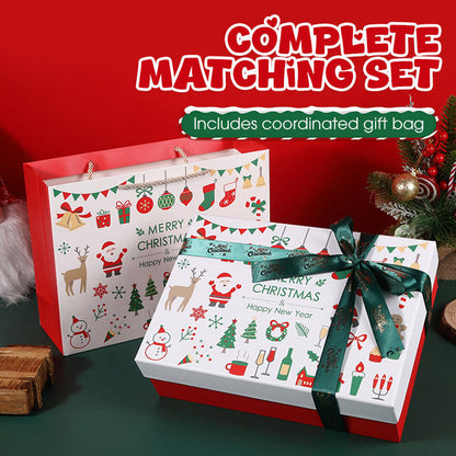 Weihnachtsgeschenkbox mit Deckel und Schleife