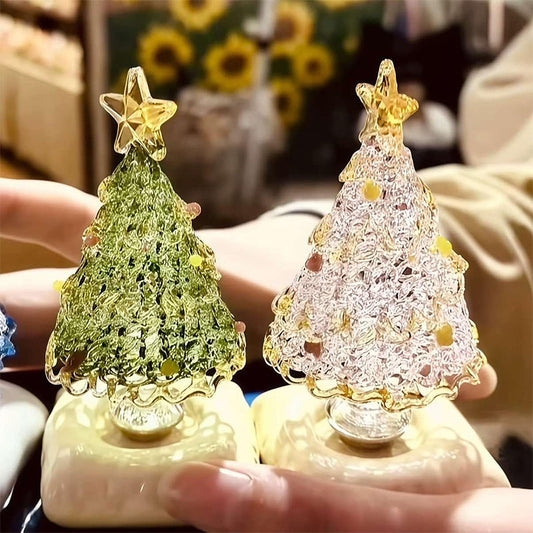 Handgefertigte drehbare Weihnachtsbaumkugeln aus Glas