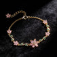 🌼Damenarmband mit Kirschblüten-Strass🌸