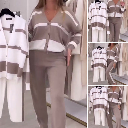 💕Modisches, gestreiftes und bequemes zweiteiliges Freizeit-Set für Damen