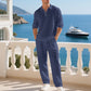 💎 -49% AUF DAS 2-TEILIGE LEINEN-SET! 💎 Atmungsaktiv, Locker & Mit Taschen für Frühling & Sommer 👕