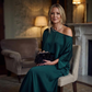 👗Elegantes Damen-Set aus einfarbigem Oberteil und knöchellangem Rock