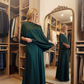 👗Elegantes Damen-Set aus einfarbigem Oberteil und knöchellangem Rock