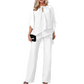 📣 49% Rabatt🔥🎉 Eleganter Zweiteiler: Bluse mit asymmetrischem Saum & weite Hose