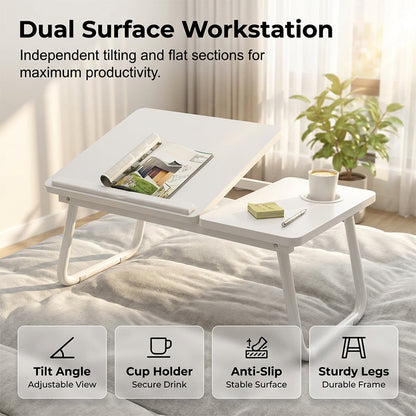 Foldable Lap Desk with Cup Holder