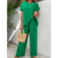 🌺 TOP DEAL ⏰ -50% 💥 Damen 2-teiliges Set – asymmetrisches Design & Wide-Leg Hose 👗 elegant & modern ✨