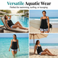 📢📢40% RABATT !!⏰Damen Tankini mit Blouson-Top & Shorts 💥 bequem, modern & ideal für Strand & Pool ☀️