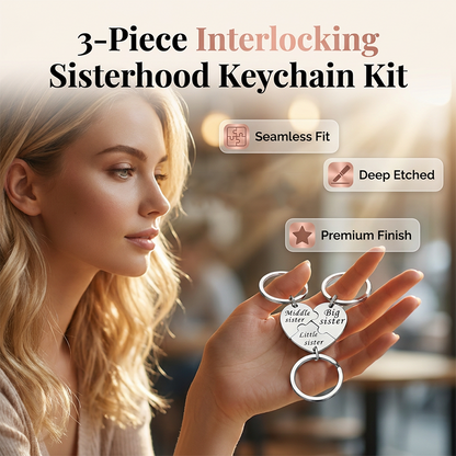 🎁3-teiliges Edelstahl-Schlüsselanhänger-Set mit Steckverbindung