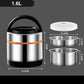 💼🔒 Auslaufsichere Thermos-Lunchbox 1,2L – 100% Dicht für Büro, Schule & Picknick | Mit Edelstahl-Schüsseln