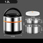 💼🔒 Auslaufsichere Thermos-Lunchbox 1,2L – 100% Dicht für Büro, Schule & Picknick | Mit Edelstahl-Schüsseln