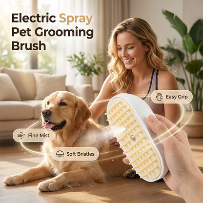 3-in-1 Haustier-Sprühmassagebürste