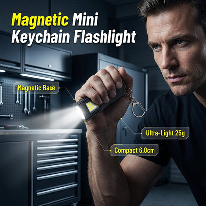 ⏳💥 Nur 3 Std. – 7,39 €!!🔥🧲 Mini-Schlüsselanhänger-Taschenlampe – Magnetfuß, USB-C, 3 Modi – hell & immer griffbereit! 🔦✨