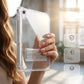 Transparente, stoßfeste Tablet-Hülle mit integriertem Ständer