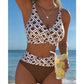 Zweiteiliges Bikini-Set für Damen mit hohem Bund