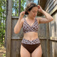 Zweiteiliges Bikini-Set für Damen mit hohem Bund