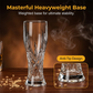 Eleganter, gravierter Bierkrug aus Glas, Kristall-Bierbecher