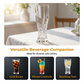 Eleganter, gravierter Bierkrug aus Glas, Kristall-Bierbecher