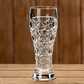 Eleganter, gravierter Bierkrug aus Glas, Kristall-Bierbecher