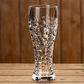 Eleganter, gravierter Bierkrug aus Glas, Kristall-Bierbecher