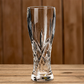 Eleganter, gravierter Bierkrug aus Glas, Kristall-Bierbecher