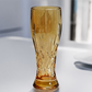 Eleganter, gravierter Bierkrug aus Glas, Kristall-Bierbecher