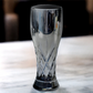 Eleganter, gravierter Bierkrug aus Glas, Kristall-Bierbecher