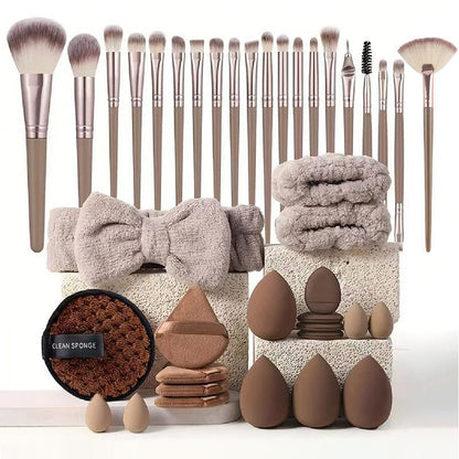 📢📢50 % Rabatt!! 🥳🎀 All-in-One Make-up-Pinsel- und Schwamm-Set