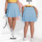 Damen-Tennisrock mit hohem Bund und Taschen in großen Größen