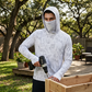 🛡️ UV-Schutz Shirt Herren Damen – Mit Kapuze & Face Mask, 360° Schutz, Ice Cooling, 4-Wege-Stretch, UPF 50+, für Laufen, Radfahren, Angeln