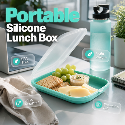 🍱Solange der Vorrat reicht 40 % Rabatt!🎉 Tragbare Lunchbox aus Silikon – BPA-frei, auslaufsicher & faltbar – Perfekt für Arbeit, Reise & Picknick – nachhaltig & praktisch 🌿