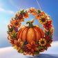 🎁🍂 Herbstlicher Kürbis-Diamantmalerei-Kranz zum Aufhängen – Komplettes DIY-Set