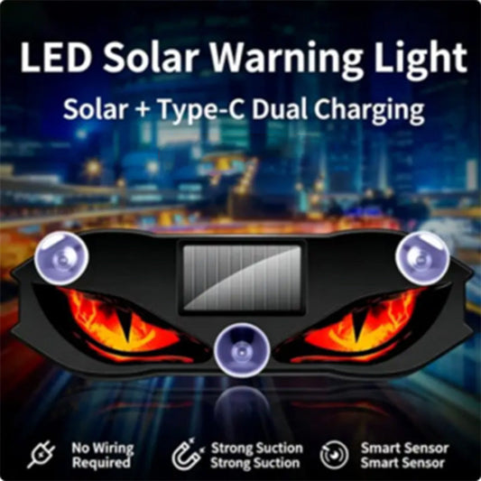 ⏰ 50 % Rabatt + 🎁 Kaufen Sie 2, erhalten Sie 1 gratis! 😈 Solar-LED-Heckscheibenleuchte für Auto 🚗 Dynamischer „Devil Eyes“-Effekt & Individuelle Fahrzeugbeleuchtung
