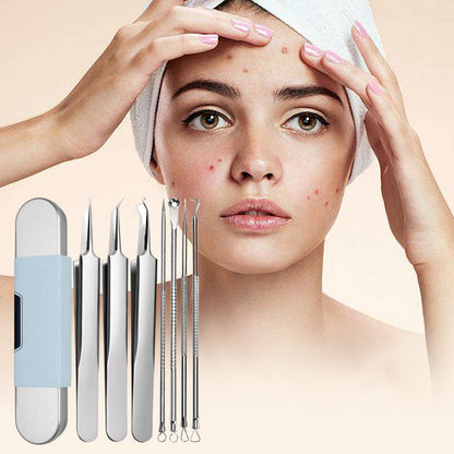 ✨🔧 50% RABATT! Edelstahl-Set zum Entfernen von Mitessern – Profi-Hautpflege-Werkzeugset, rostfrei & steril – Für saubere, gründliche Reinigung ✨