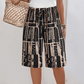 ⏰ 50 % RABATT – Nur für kurze Zeit 🌸 Damen Sommer-Culotte mit Retro-Muster ✨ Elastischer Bund, Lockerer Schnitt & Bequeme Passform