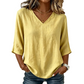 👗 50% OFF NOW! 💥Women's Casual V-Neck 3/4 Sleeve Blouse