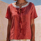 💖Sommer-Sale 2026 – 50 % Rabatt💥Elegantes Damen-Top mit Spitzenbesatz und Bindeband am Hals