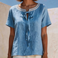 💖Sommer-Sale 2026 – 50 % Rabatt💥Elegantes Damen-Top mit Spitzenbesatz und Bindeband am Hals
