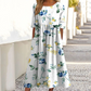 👗🌸Women’s Elegant Floral Print Round-Neck Long Dress